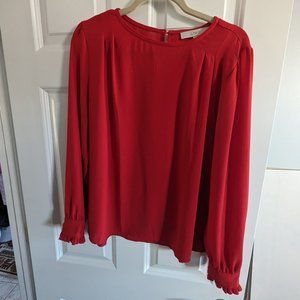 Loft Red Blouse